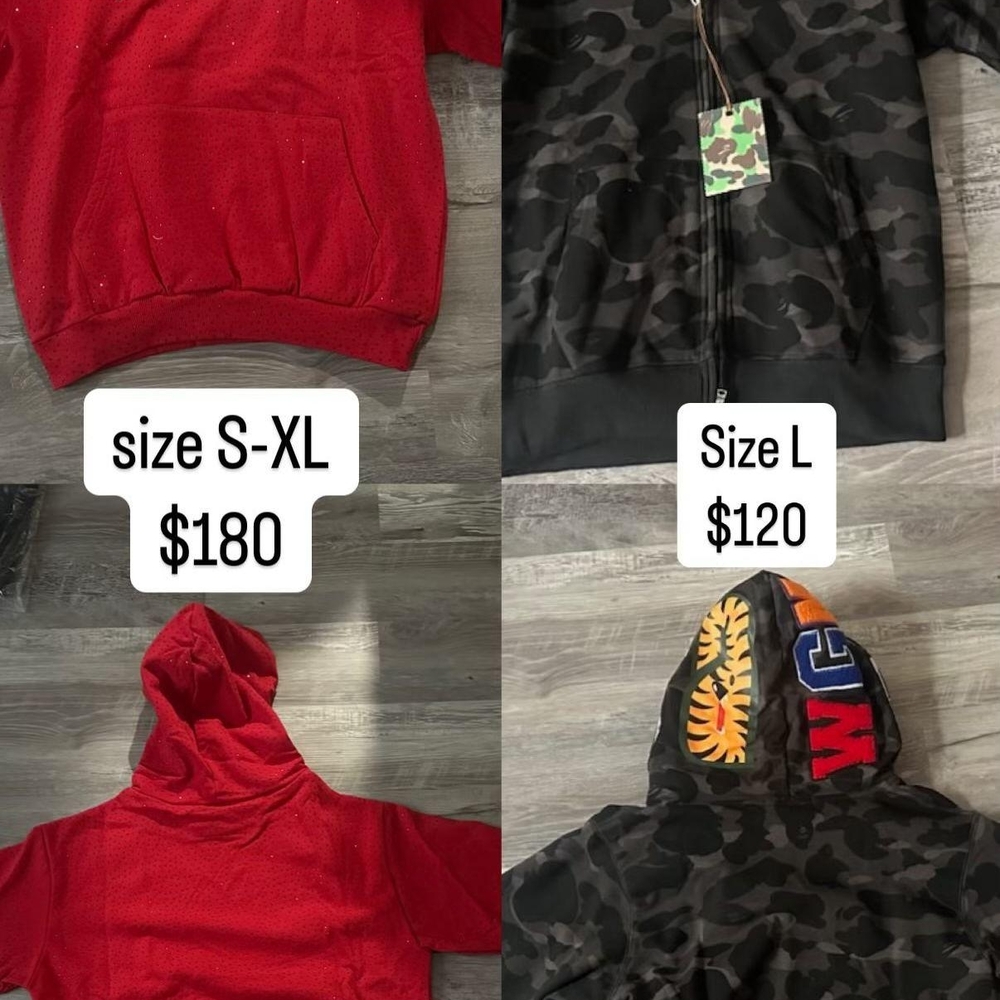 Men's Bape And Spider Hoddeis